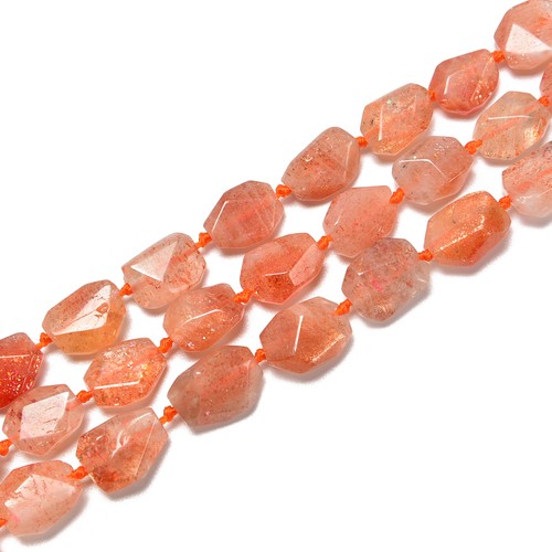 Natural sunstone faceted - sunstone,