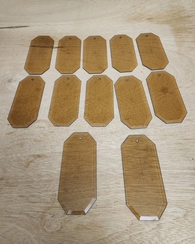 Octagon beveled glass - (12),